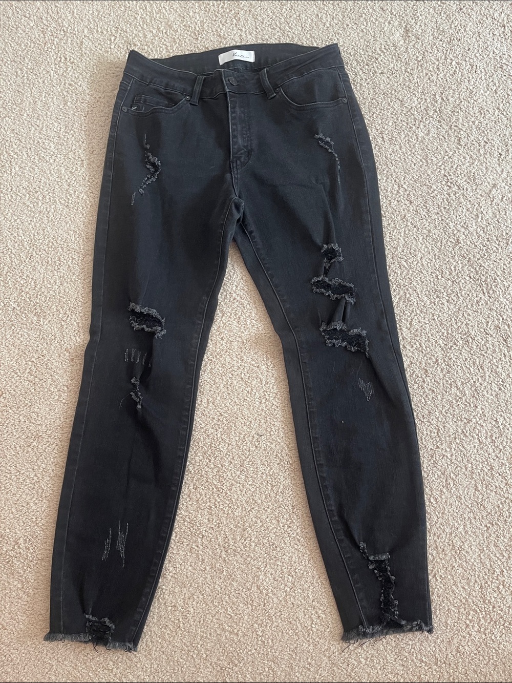 KanCan Black Skinny Distressed Jeans